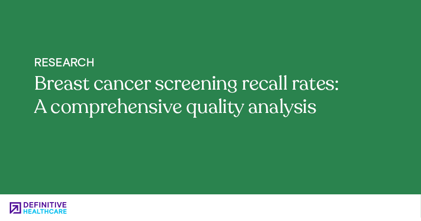 Breast cancer screening recall rates: A comprehensive quality analysis